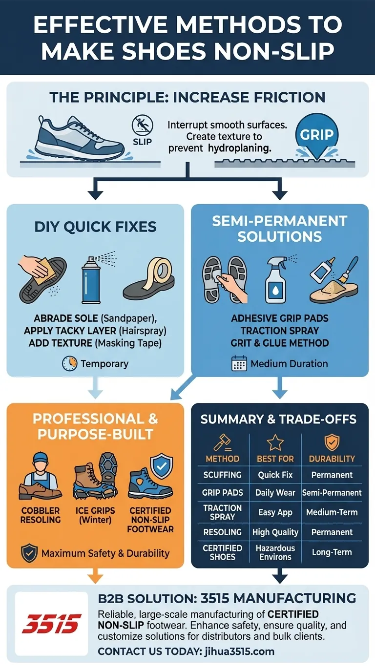 Quali sono alcuni metodi efficaci per rendere le scarpe antiscivolo? Ottieni una calzata sicura con tecniche comprovate Guida Visiva
