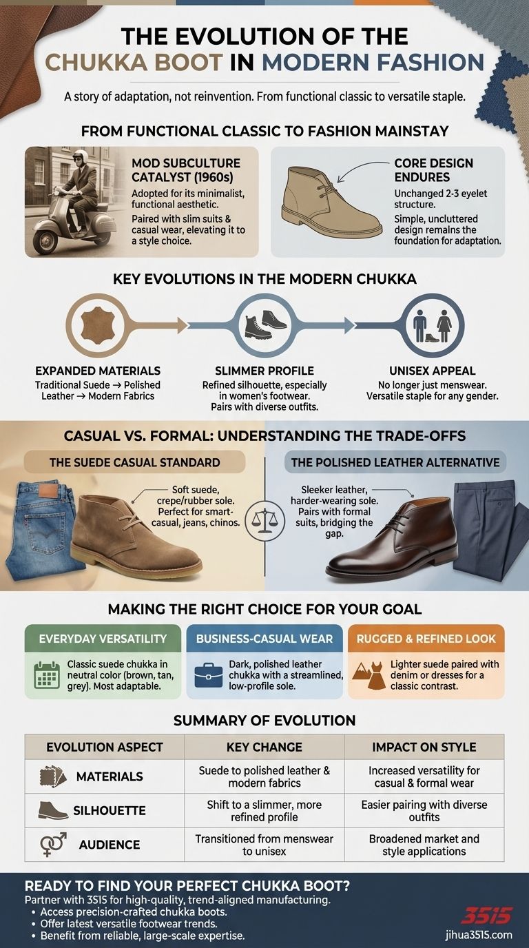 Comment les bottines chukka ont-elles évolué dans la mode moderne ? Du Desert Classic à l'essentiel de la garde-robe Guide Visuel