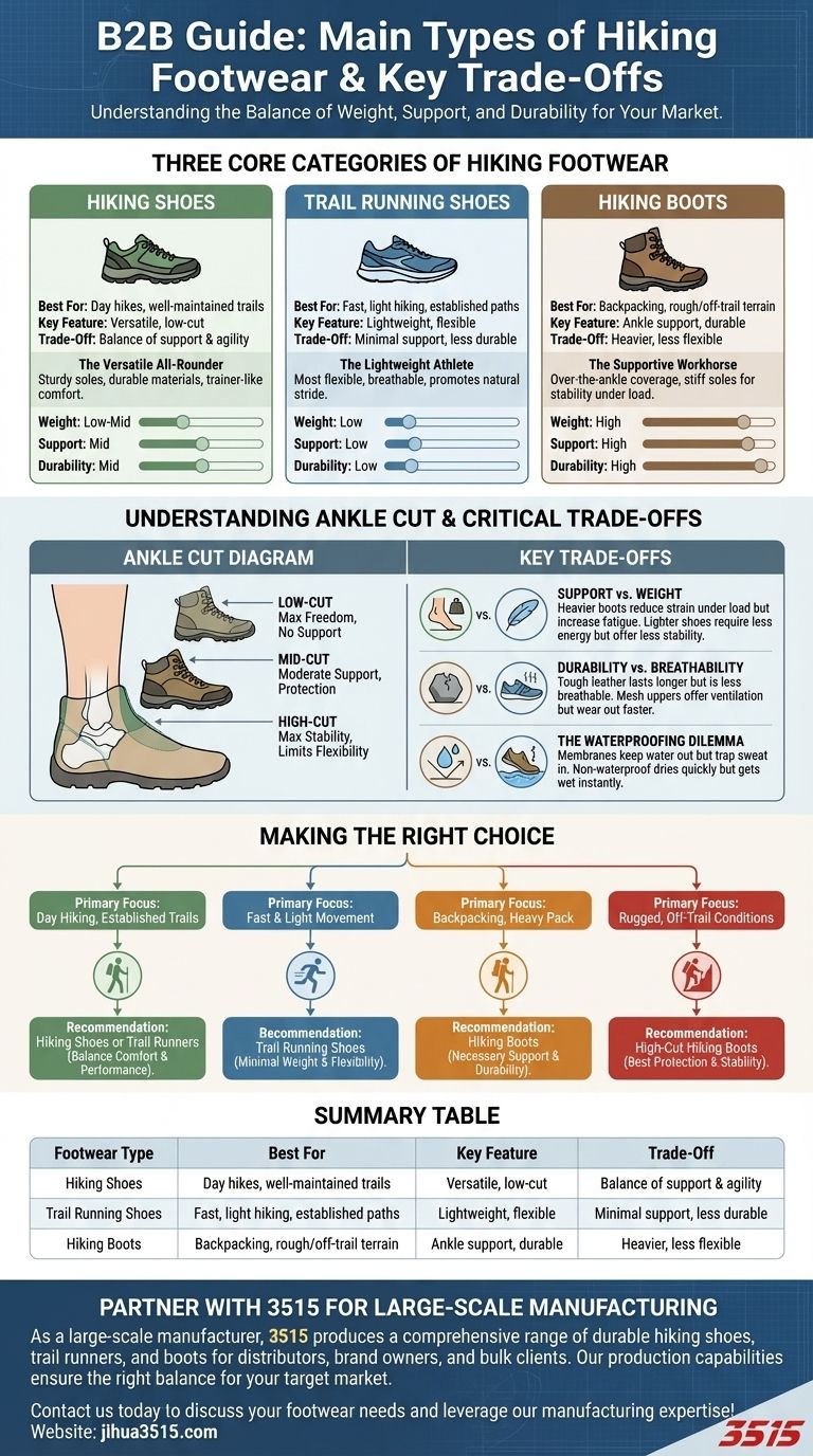 Каковы основные типы походной обуви? Выберите правильный инструмент для вашей тропы Визуальное руководство