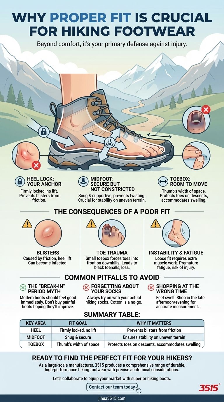 ハイキングシューズを選ぶ際に、適切なフィット感がなぜ重要なのでしょうか？靴擦れを防ぎ、トレイルの安全を確保する ビジュアルガイド