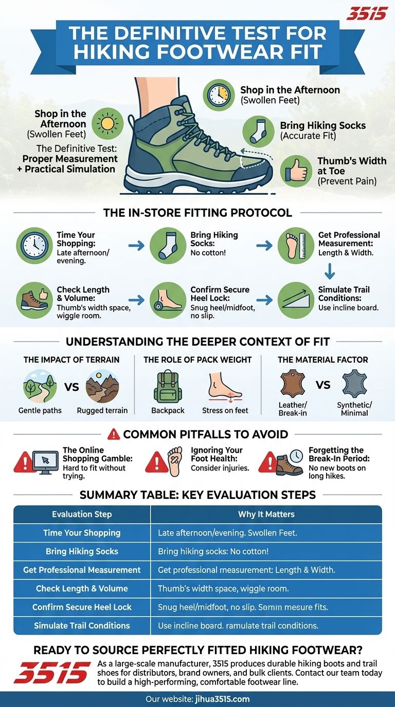 ¿Qué consejo da el artículo para evaluar el ajuste del calzado de senderismo? La guía definitiva para un ajuste perfecto Guía Visual