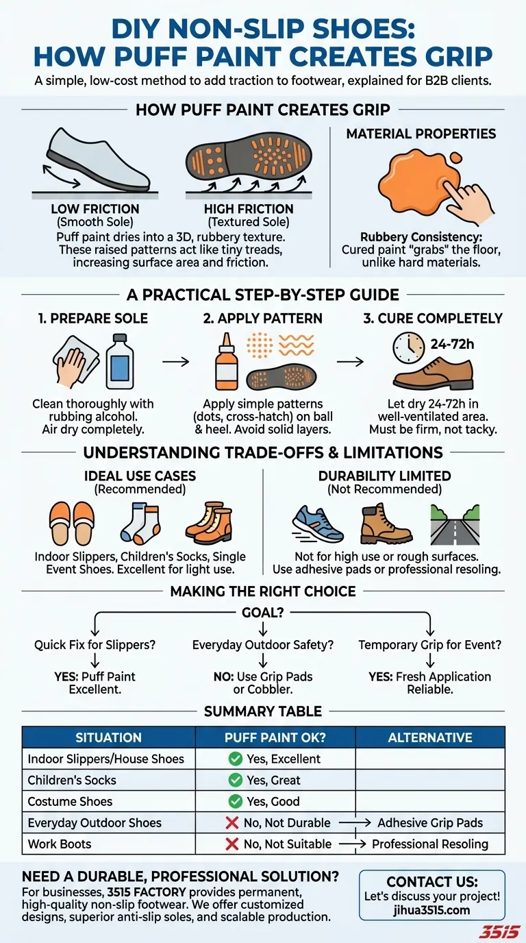 Wie kann Puff Paint verwendet werden, um Schuhe rutschfest zu machen? Eine schnelle und einfache DIY-Anleitung Visuelle Anleitung