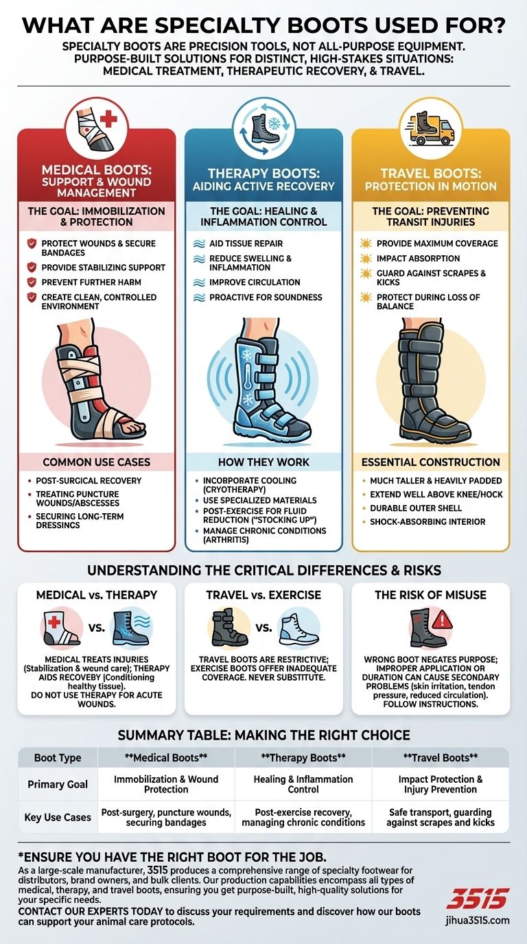 À quoi servent les bottes spécialisées ? Solutions essentielles pour les soins médicaux, la thérapie et le transport sécurisé Guide Visuel