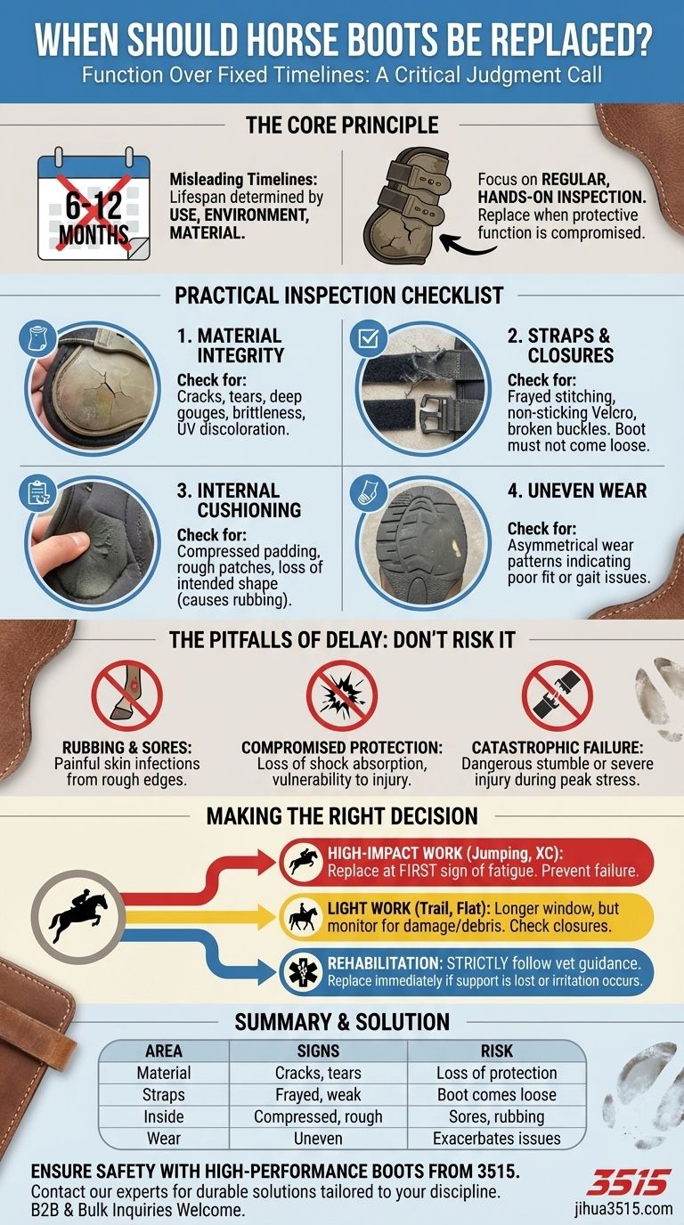 Quand faut-il remplacer les bottes de cheval ? Un guide pour protéger votre cheval des blessures Guide Visuel