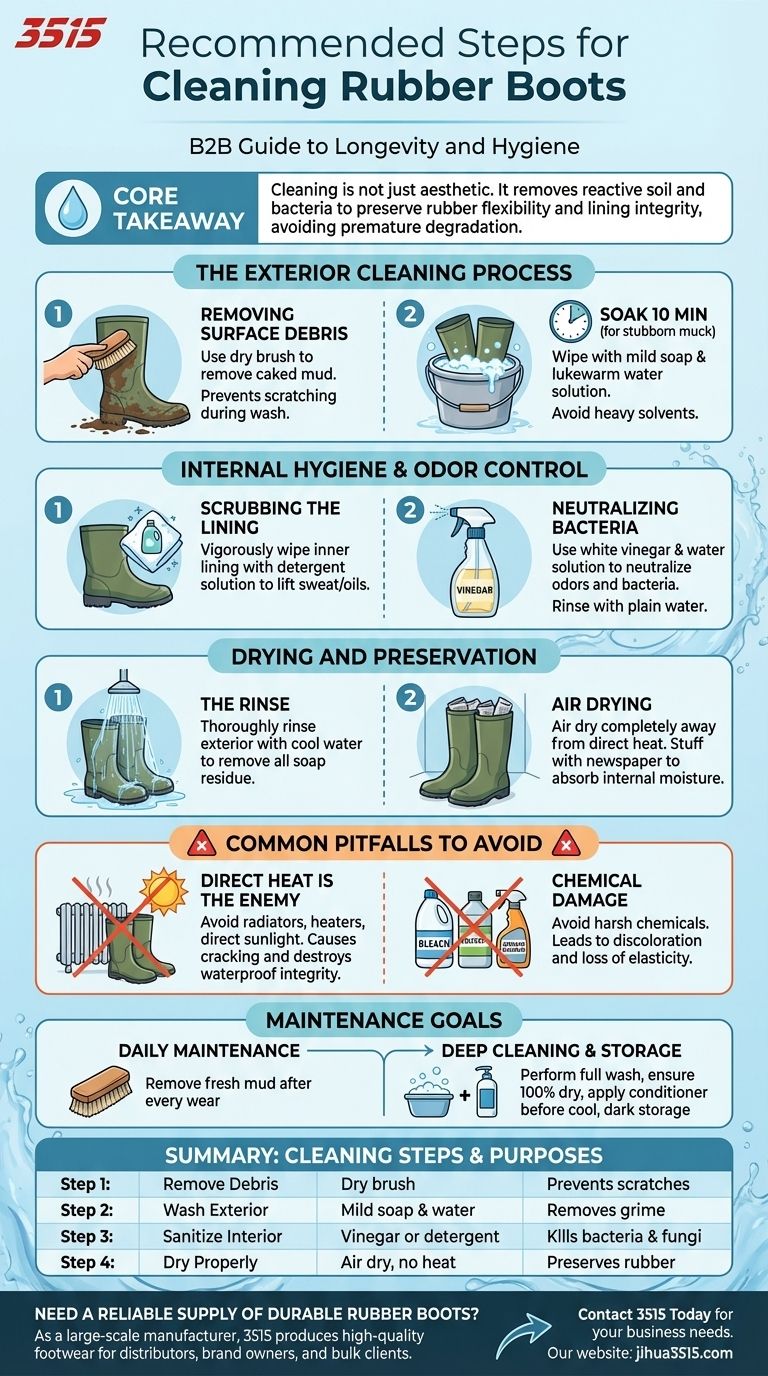 Quelles sont les étapes recommandées pour nettoyer les bottes en caoutchouc ? Un guide pour prolonger leur durée de vie Guide Visuel