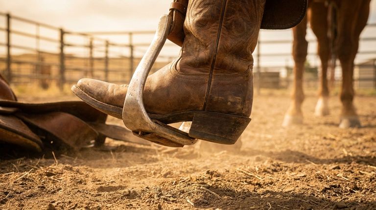 ウェスタンライディングブーツに推奨されるヒールの高さとその理由は? 1.5インチのヒールは安全に不可欠です。