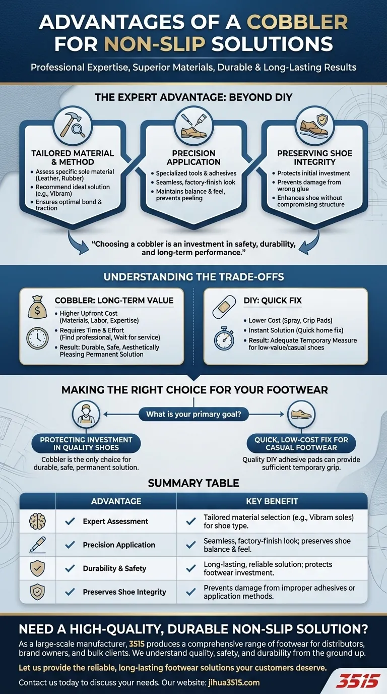 Quels sont les avantages de consulter un cordonnier pour des solutions de chaussures antidérapantes ? Obtenez une réparation professionnelle et durable Guide Visuel