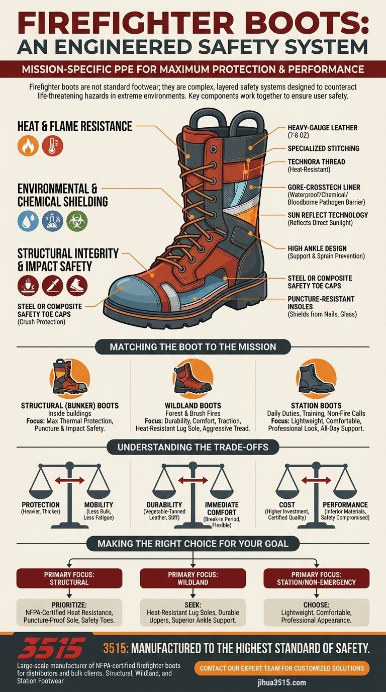 O que são botas de bombeiro e para que são projetadas? Proteção Essencial para os Primeiros Respondentes Guia Visual