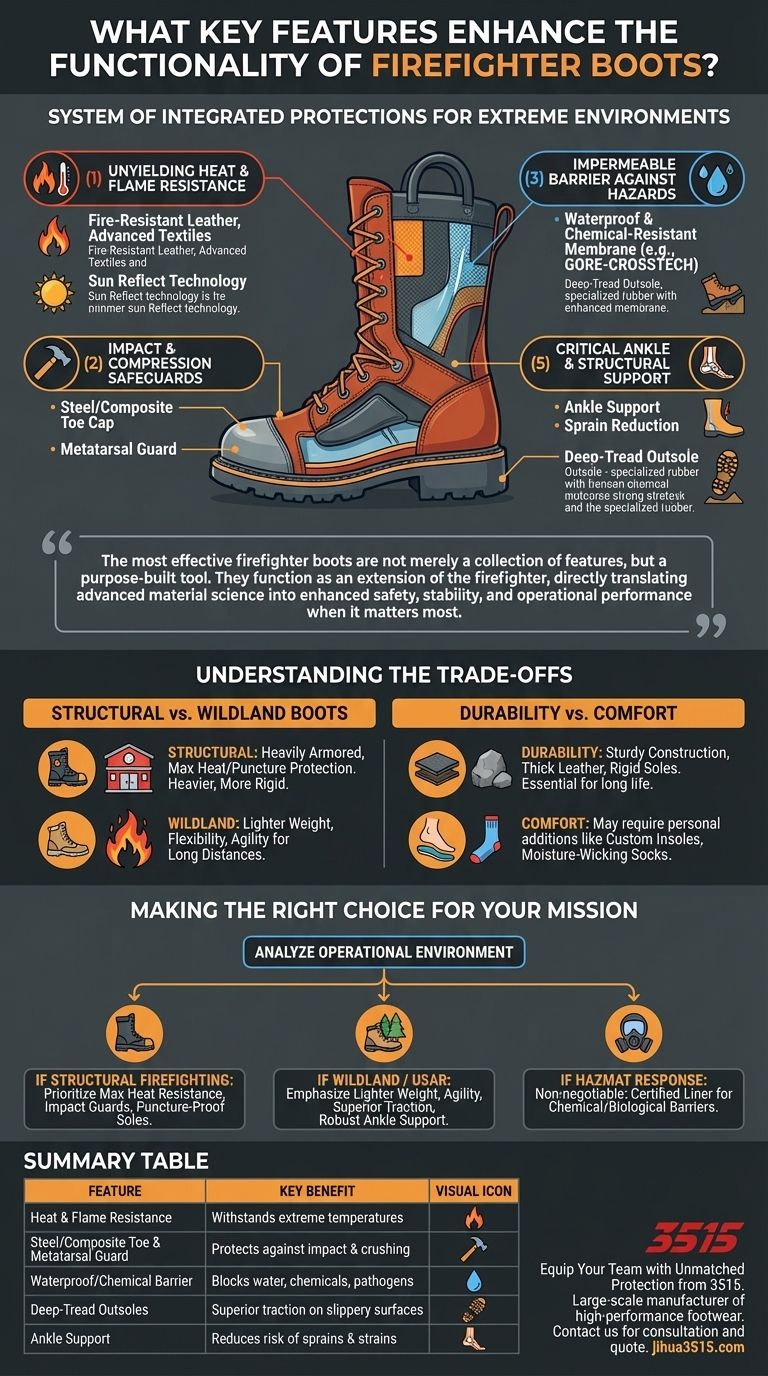 Quali caratteristiche chiave migliorano la funzionalità degli stivali da vigile del fuoco? Progettati per la massima sicurezza e prestazioni Guida Visiva