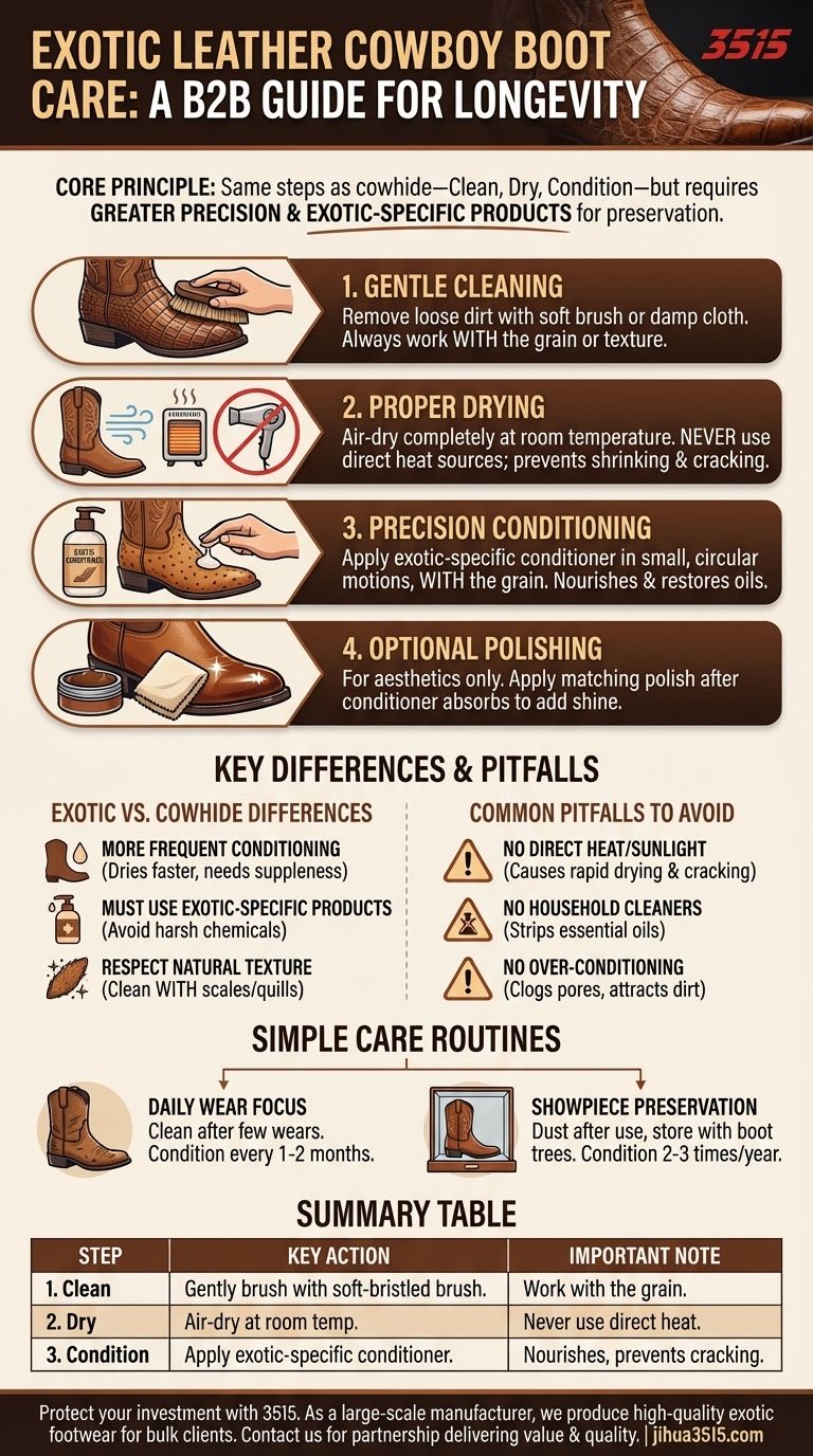如何保养异国皮革的牛仔靴？保养您的投资指南 图解指南