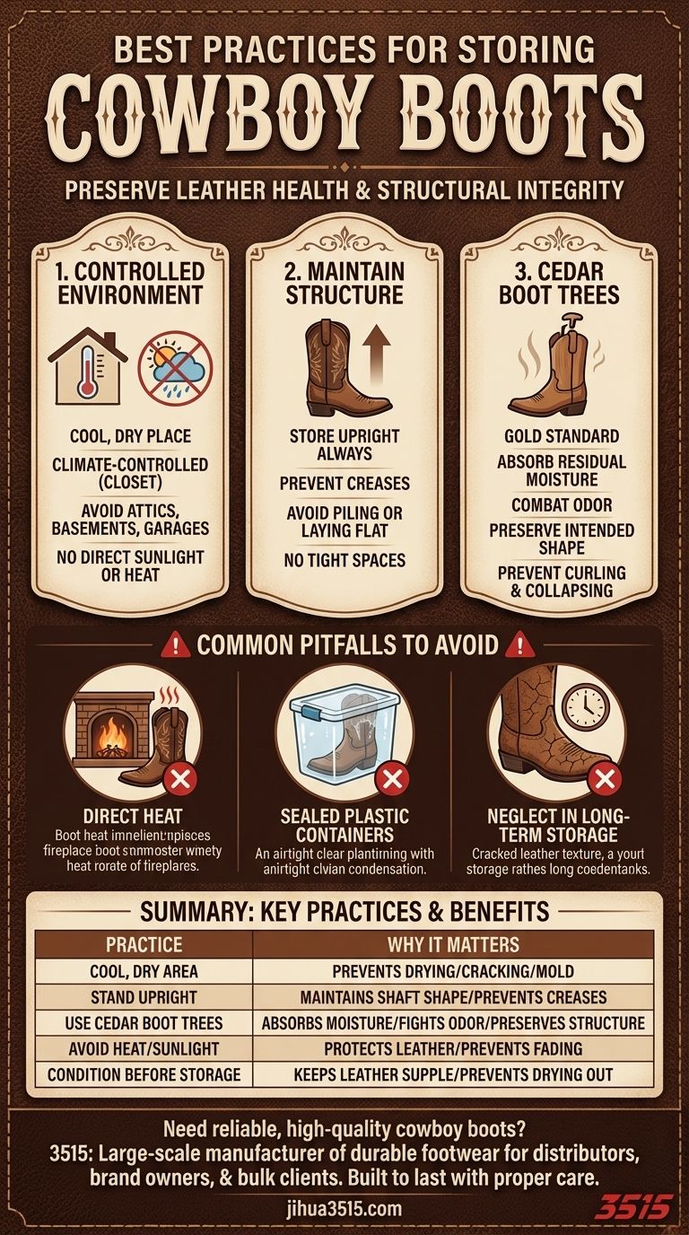 ¿Cuáles son las mejores prácticas para almacenar botas de vaquero? Conserve sus botas durante décadas Guía Visual