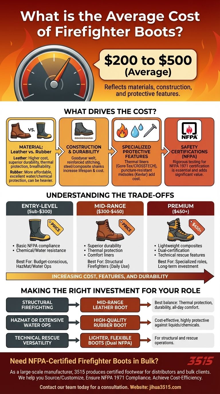 ¿Cuál es el costo promedio de las botas de bombero? Una guía sobre los precios del calzado certificado por la NFPA Guía Visual