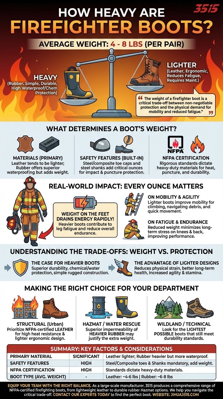 Quel est le poids des bottes de pompier ? Équilibrer une protection essentielle avec la mobilité sur le terrain Guide Visuel