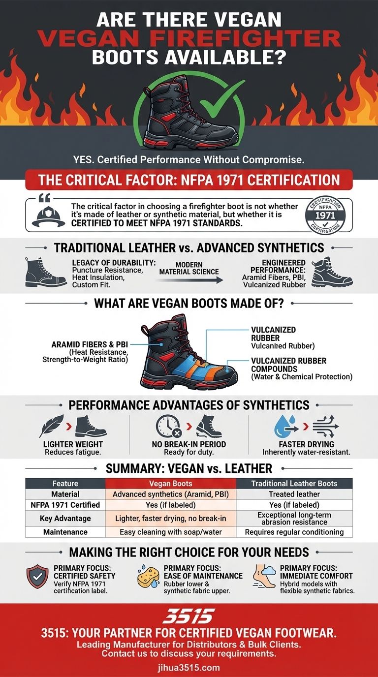 Existe-t-il des bottes de pompier véganes ? Oui, certifiées NFPA et haute performance. Guide Visuel