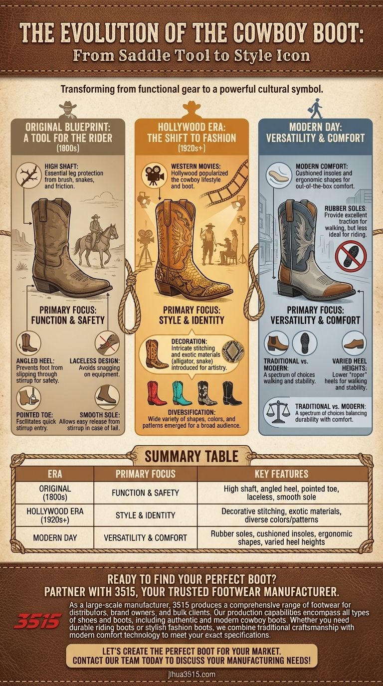 Comment les bottes de cowboy ont-elles évolué au fil du temps ? D'équipement fonctionnel à icône de la mode Guide Visuel