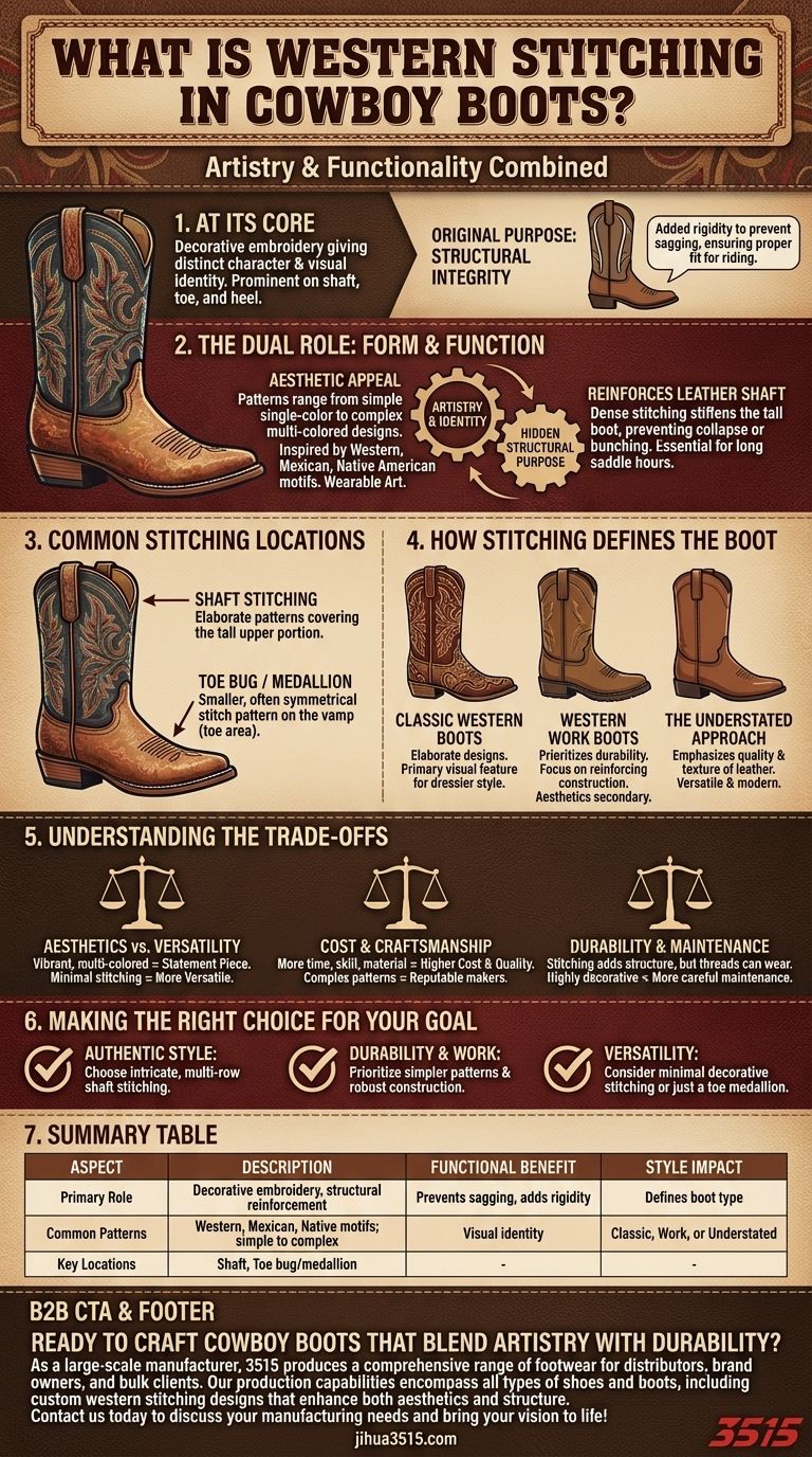 Qu'est-ce que la broderie western sur les bottes de cowboy ? L'art et la fonction derrière le design Guide Visuel