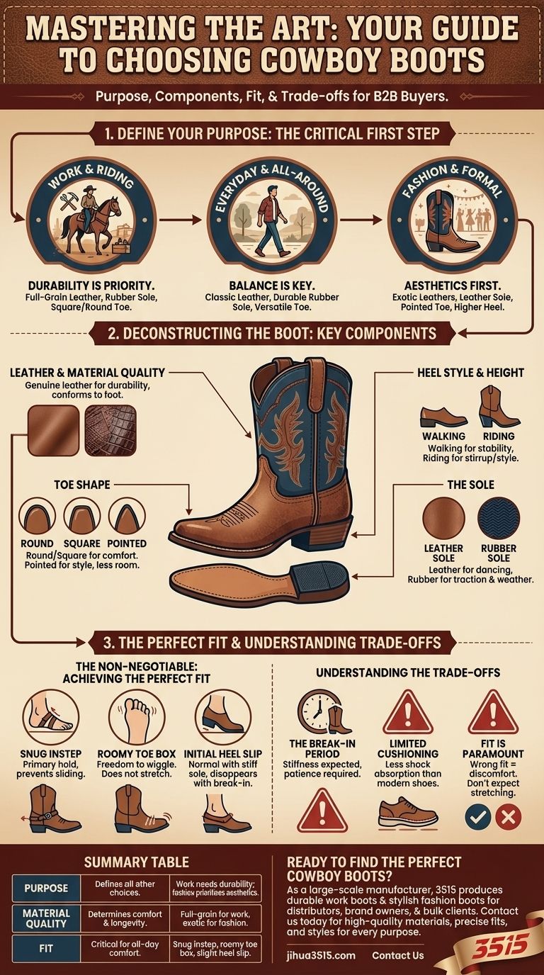 Worauf sollten Sie bei der Auswahl von Cowboystiefeln achten? Finden Sie die perfekte Passform für Arbeit oder Stil Visuelle Anleitung