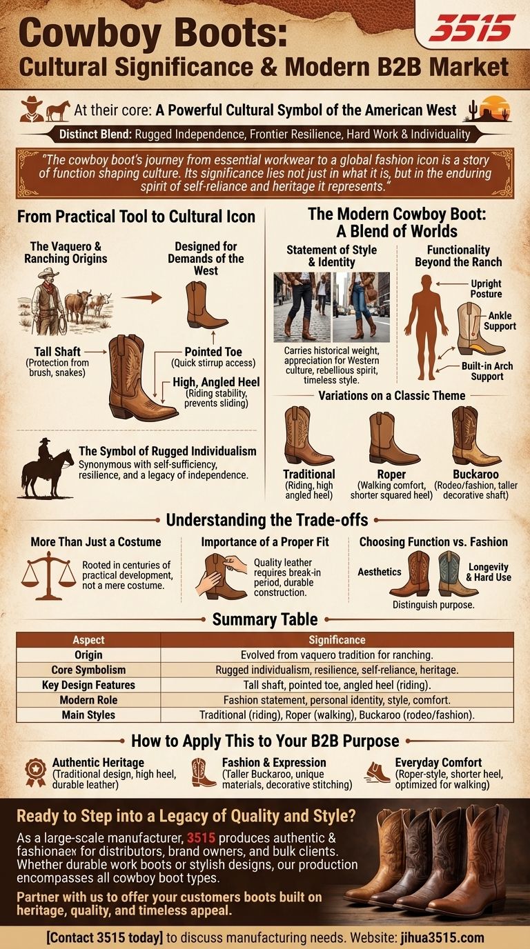 Quelle signification culturelle revêtent les bottes de cowboy ? Décryptage de leur symbolisme et de leur attrait moderne Guide Visuel