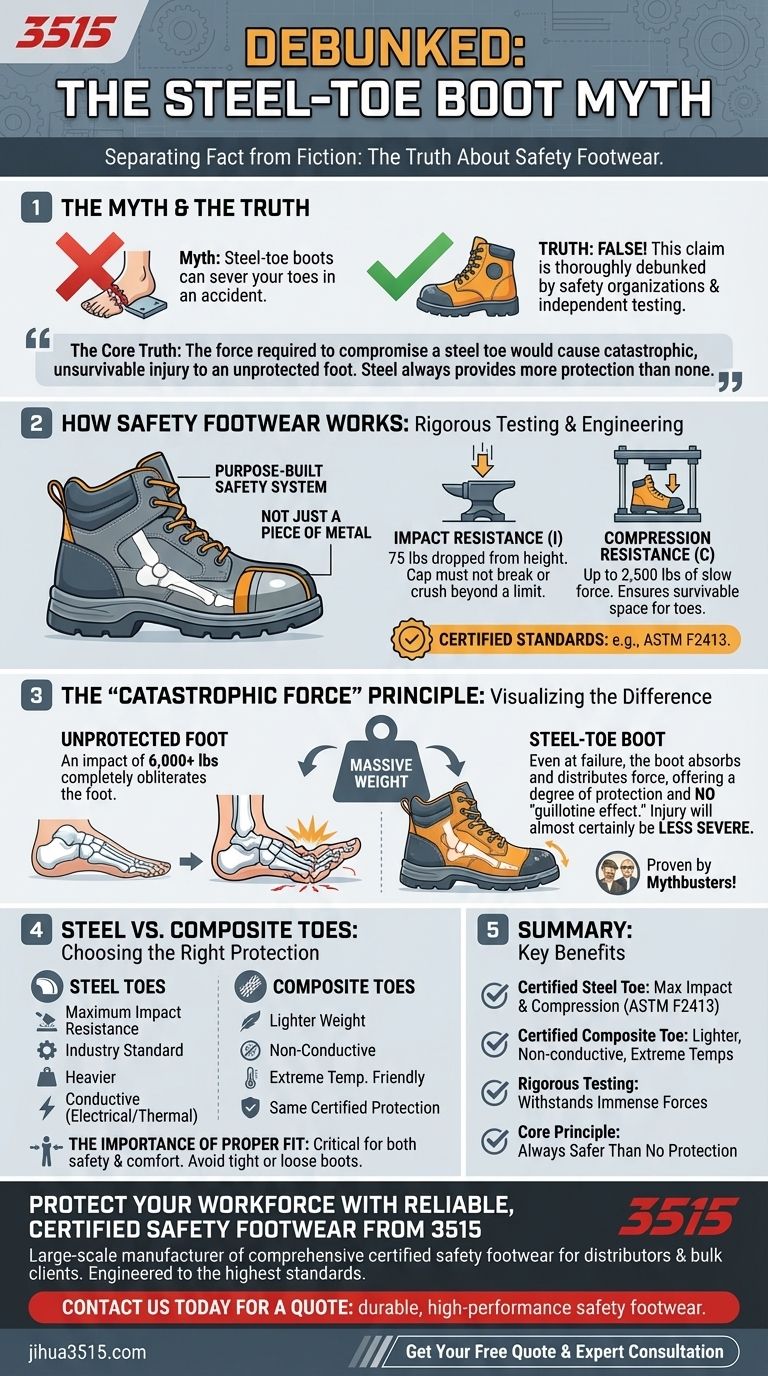 ¿Es cierto el mito de que las botas con punta de acero son peligrosas? Desmintiendo el mito del 'efecto guillotina' Guía Visual