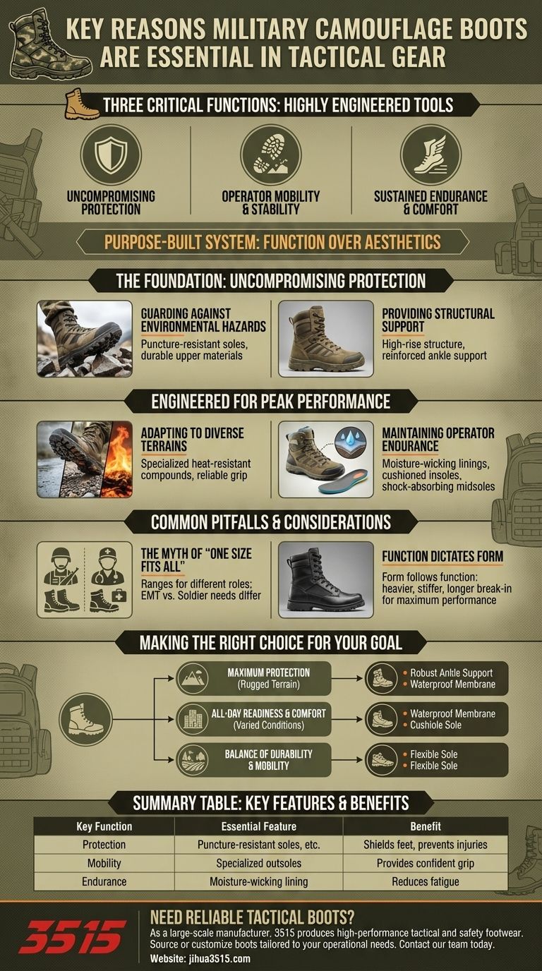 军用迷彩靴为何如此重要？无与伦比的防护、机动性与耐力 图解指南