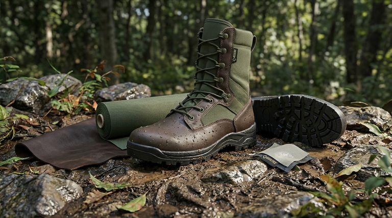 Quali materiali vengono comunemente utilizzati nella costruzione di stivali militari mimetici? Scopri la miscela strategica per prestazioni ottimali