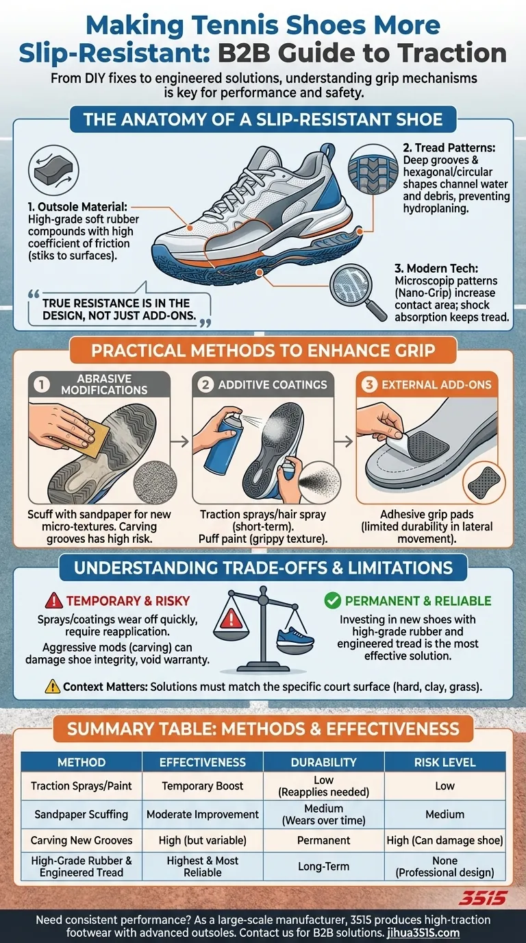 Comment rendre les chaussures de tennis plus antidérapantes ? Améliorez l'adhérence pour des performances supérieures sur le court Guide Visuel