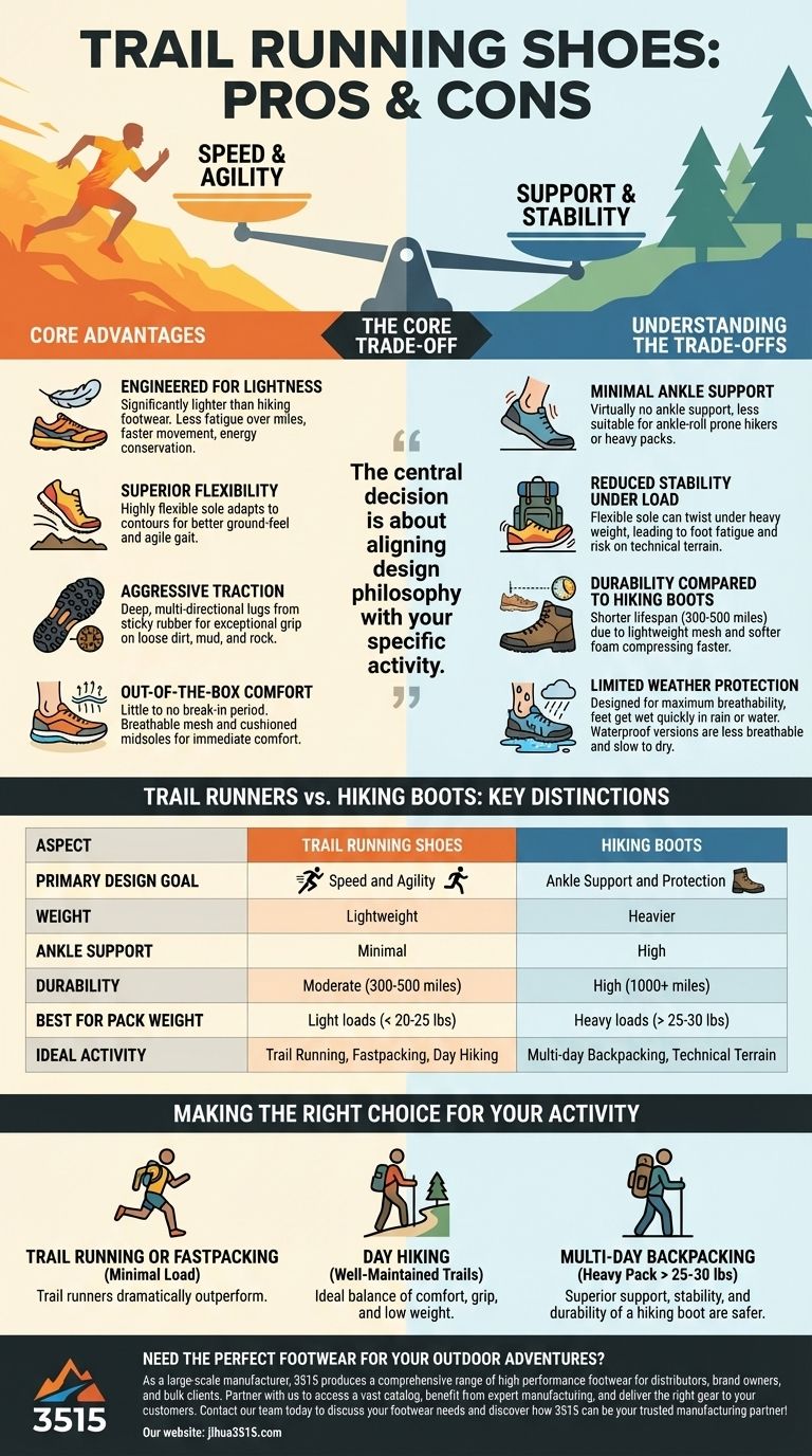 ¿Cuáles son las ventajas y desventajas de las zapatillas de trail running? Una guía para elegir entre velocidad y soporte Guía Visual