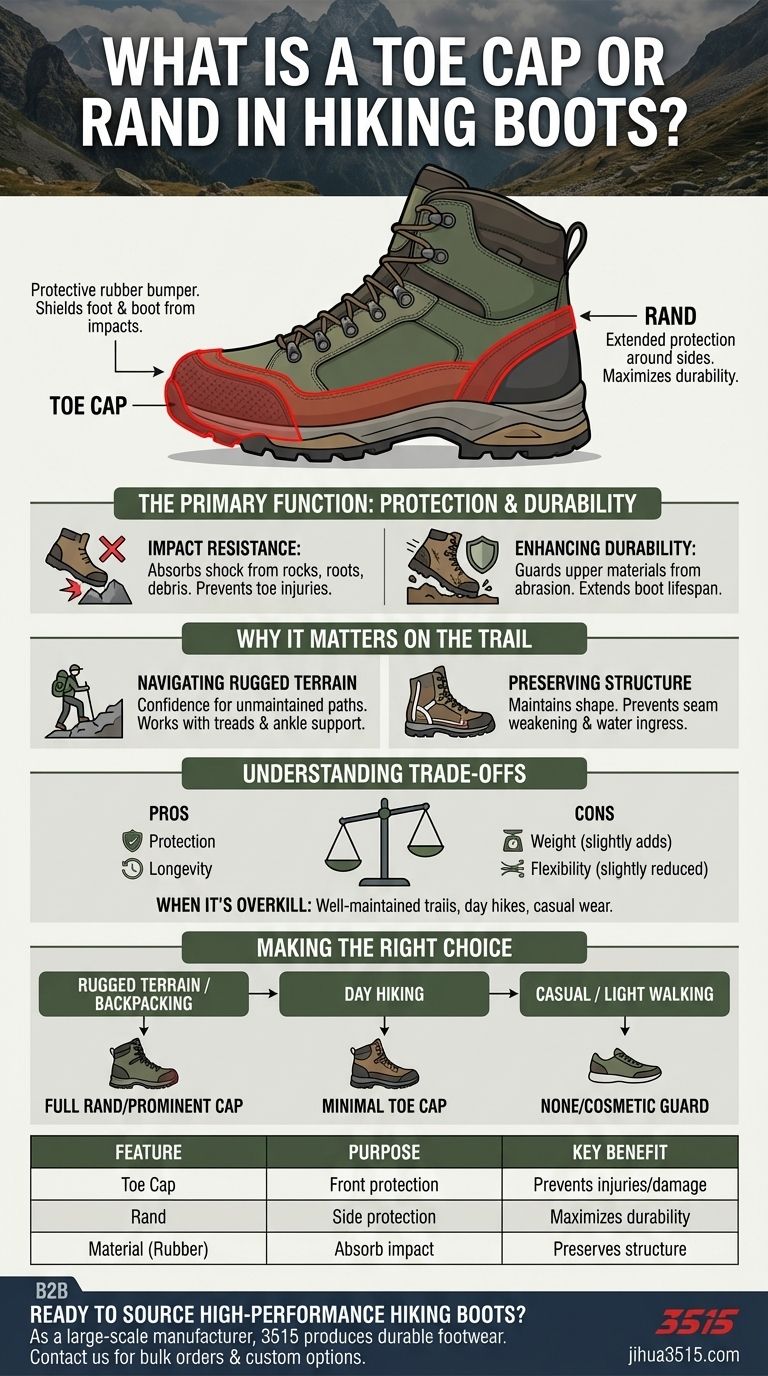 ¿Qué es una puntera o rand en las botas de montaña? Protección esencial para senderos escarpados Guía Visual