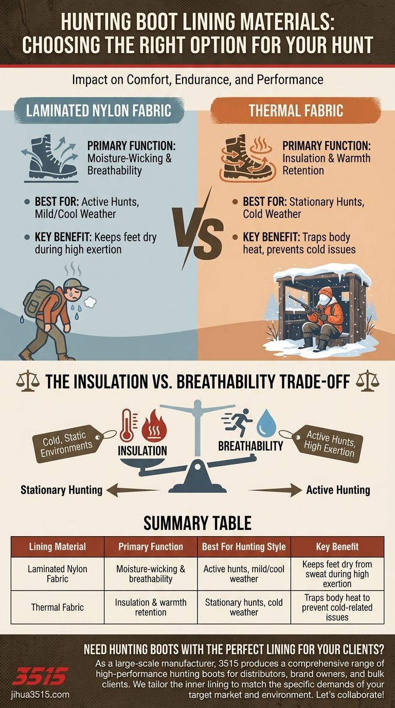 Welche Materialoptionen gibt es für das Innenfutter von Jagdstiefeln? Wählen Sie für Komfort & Leistung Visuelle Anleitung