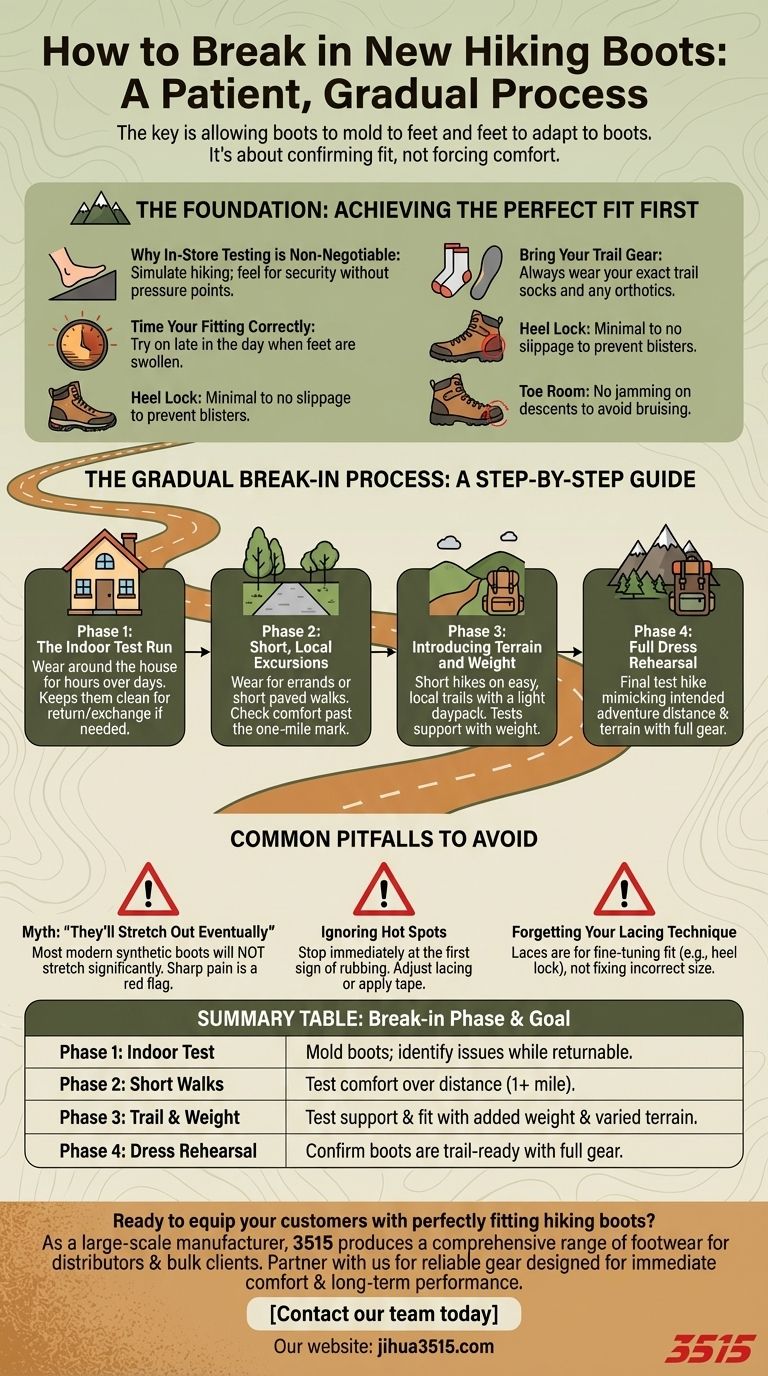 新しいハイキングブーツの慣らし方は？痛みのないフィットのためのステップバイステップガイド ビジュアルガイド
