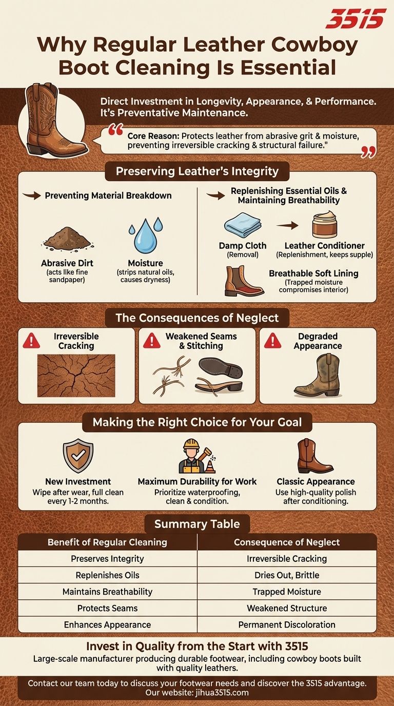 革製のカウボーイブーツを定期的に掃除することはなぜ重要ですか？寿命と見た目を維持する ビジュアルガイド