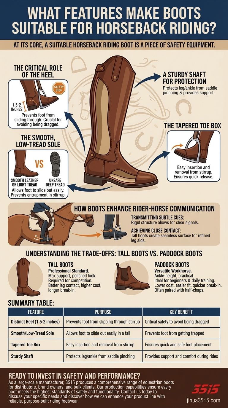 Quali caratteristiche rendono gli stivali adatti all'equitazione? Guida essenziale alla sicurezza e alle prestazioni Guida Visiva