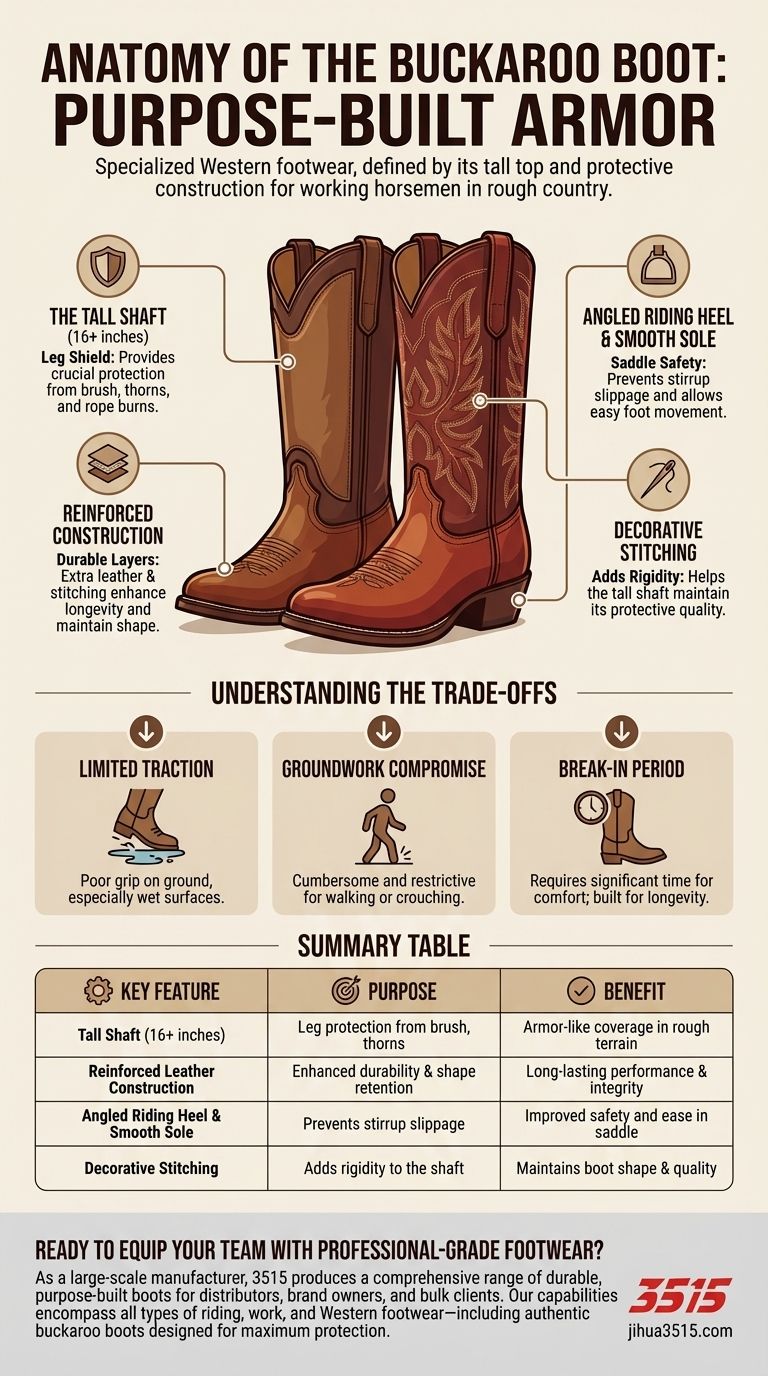 What are the key features of buckaroo boots? Unpacking the Ultimate Riding Boot for Durability & Protection Visual Guide