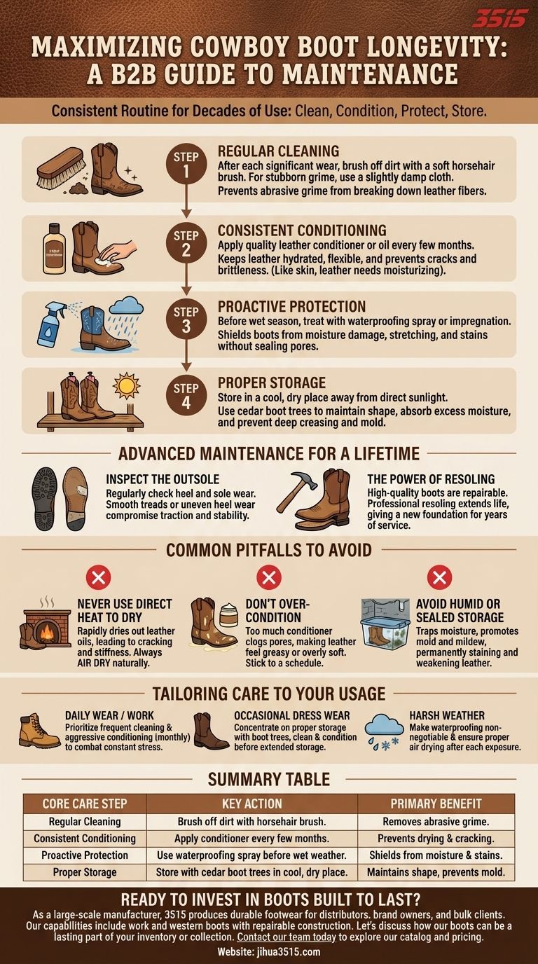 如何保养牛仔靴以延长其使用寿命？一份可穿戴数十年的主动保养指南 图解指南