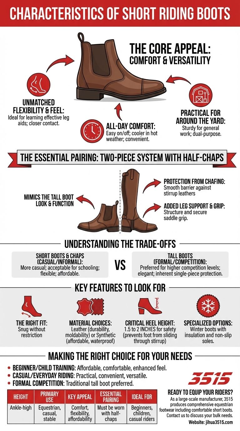 Каковы характеристики коротких ботинок для верховой езды? Руководство по комфорту, универсальности и необходимому снаряжению Визуальное руководство