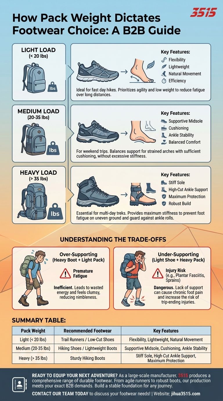 Comment le poids du sac affecte-t-il le choix des chaussures ? Trouvez la chaussure parfaite pour votre charge Guide Visuel