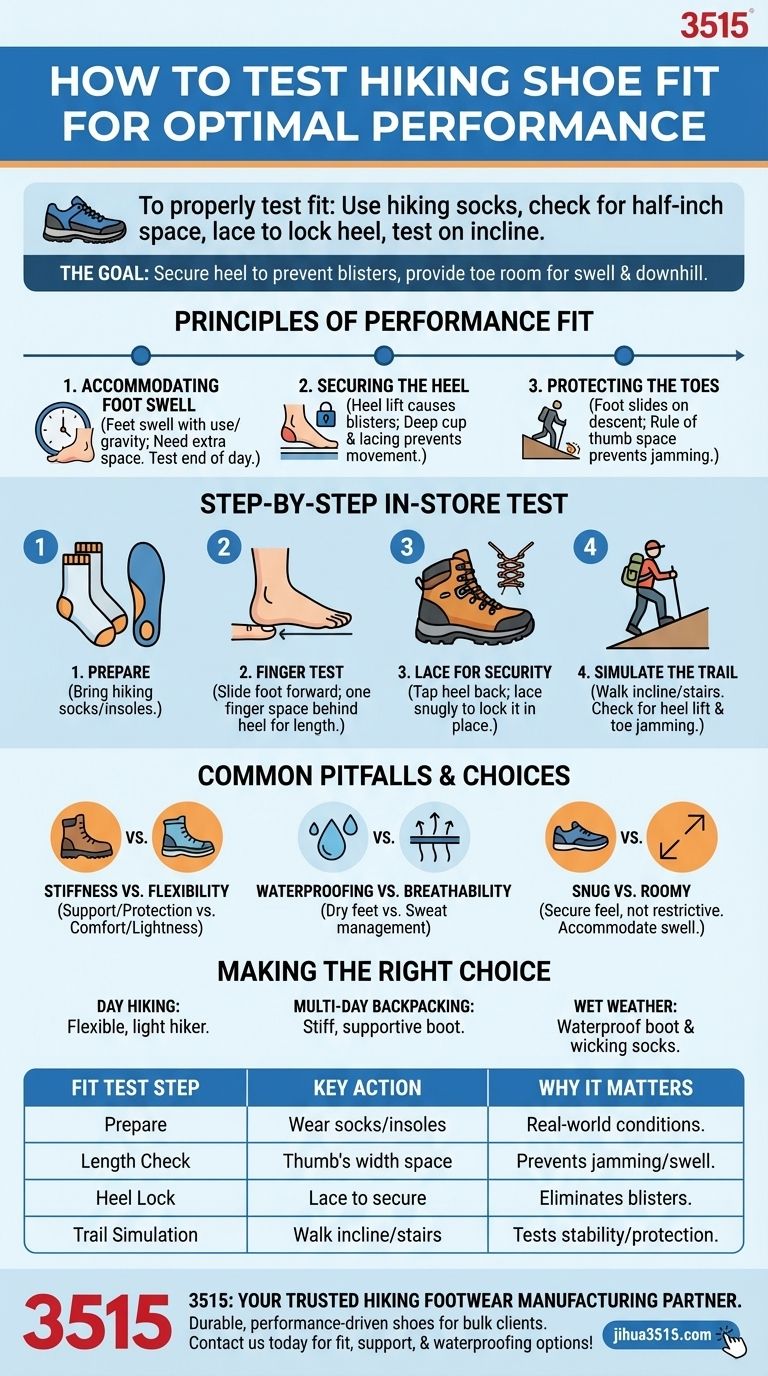 Come si dovrebbe testare la calzata delle scarpe da trekking prima dell'acquisto? Una guida passo passo per la calzata perfetta Guida Visiva