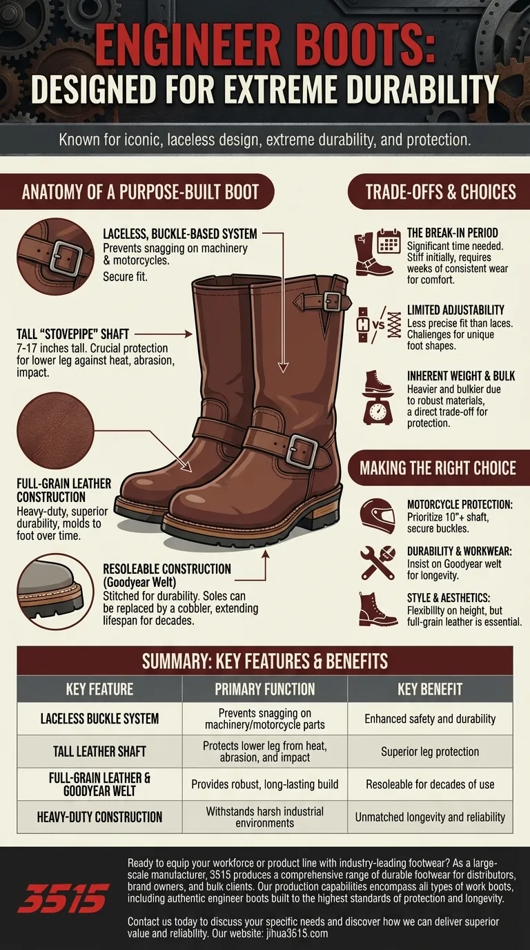 À quoi sont connues les bottes d'ingénieur ? Durabilité et protection inégalées pour les travaux exigeants Guide Visuel