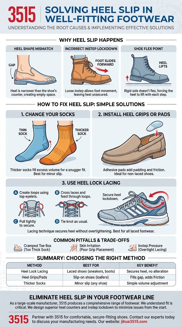 ¿Qué se puede hacer para solucionar el deslizamiento del talón en un zapato que por lo demás calza bien? Soluciones sencillas para un ajuste perfecto Guía Visual