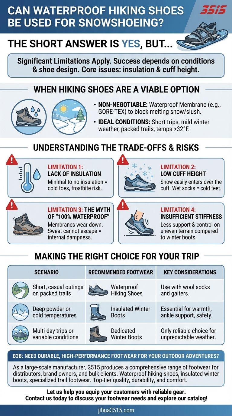 È possibile utilizzare scarponi da trekking impermeabili per le ciaspolate? Guida essenziale per la sicurezza sui sentieri invernali Guida Visiva