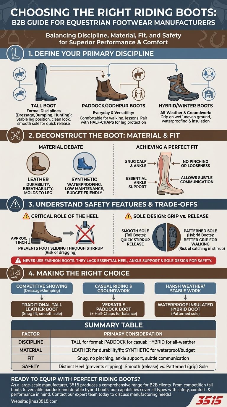 Welche Faktoren sollten bei der Auswahl von Reitstiefeln berücksichtigt werden? Gewährleistung von Sicherheit, Komfort und Leistung Visuelle Anleitung
