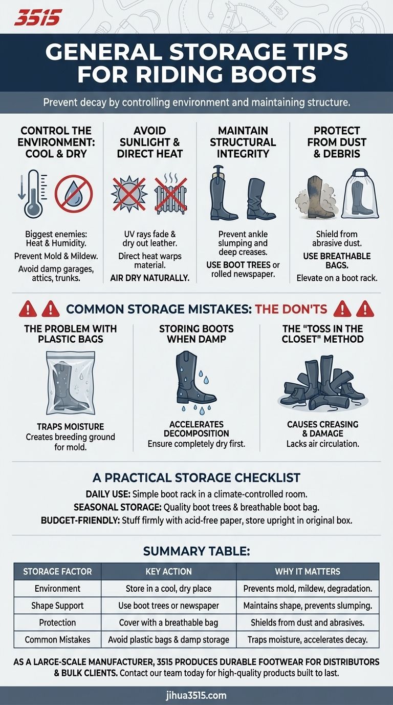 ¿Cuáles son los consejos generales de almacenamiento para las botas de montar? Prolonga la vida útil de tu equipo ecuestre Guía Visual