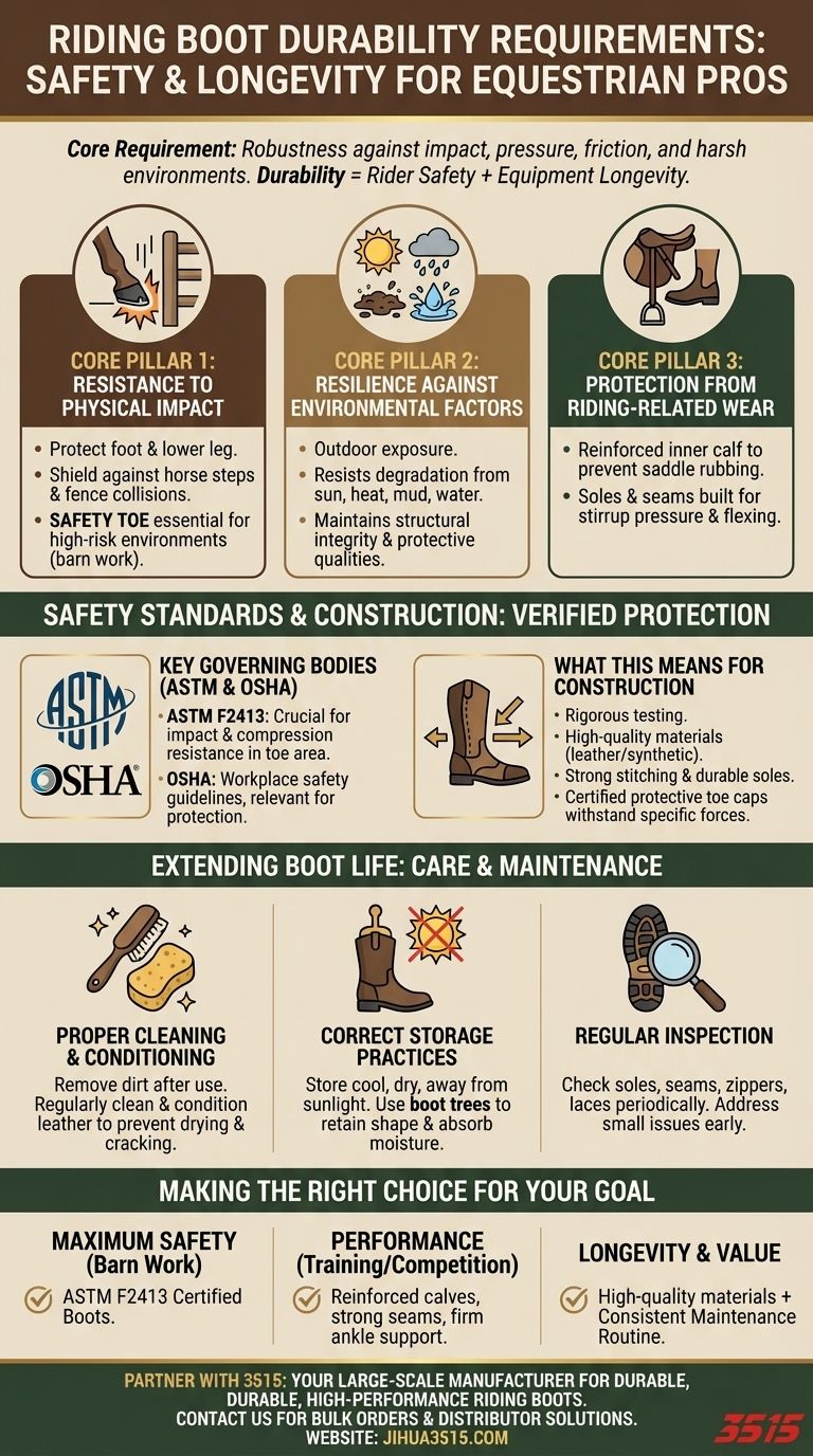 ¿Cuáles son los requisitos de durabilidad de las botas de montar? Garantice la máxima seguridad y longevidad Guía Visual
