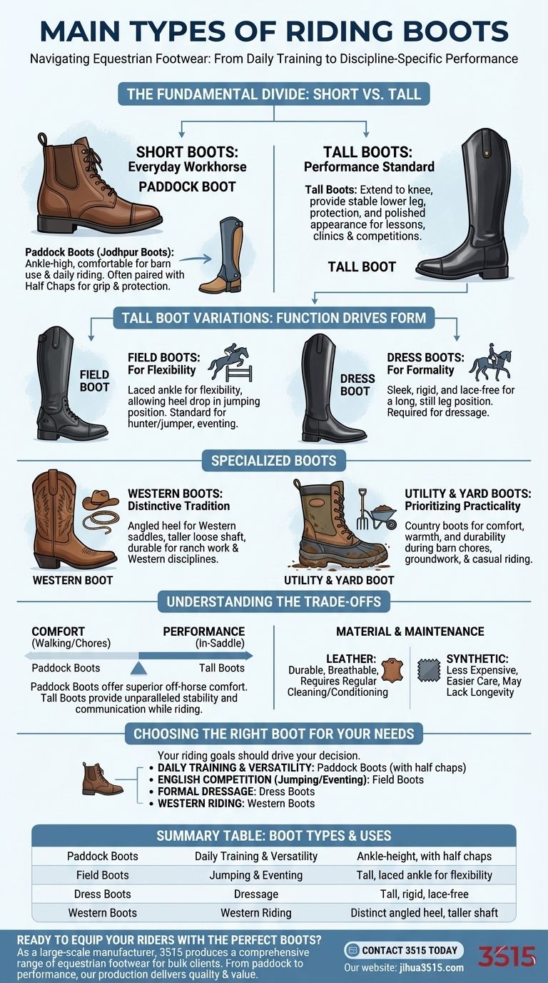 Was sind die Haupttypen von Reitstiefeln, die erhältlich sind? Finden Sie die perfekte Reitpassform für sich. Visuelle Anleitung