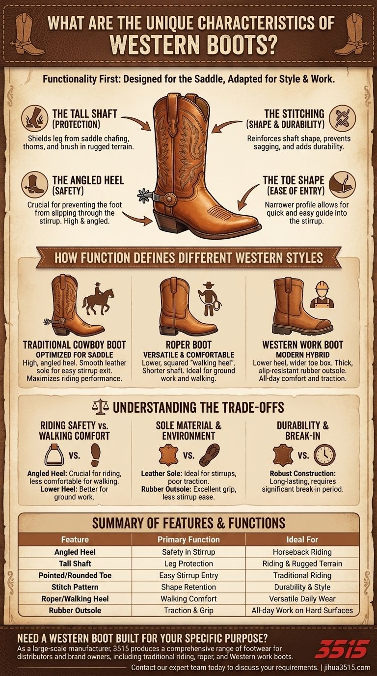 ¿Cuáles son las características únicas de las botas Western? El diseño práctico detrás del estilo icónico Guía Visual