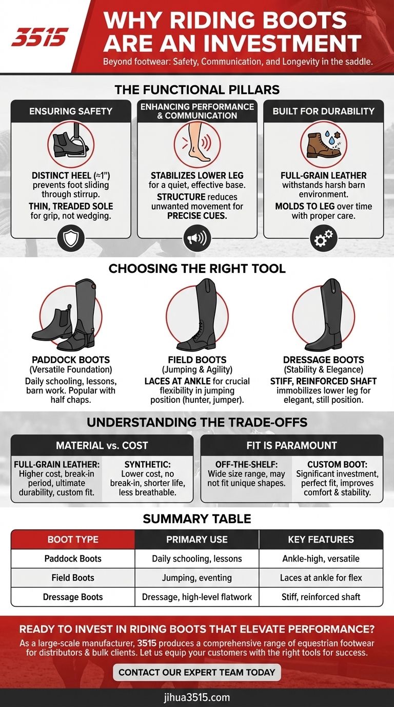 ライディングブーツはなぜ馬術家にとって投資と見なされるのでしょうか？安全性とパフォーマンスの向上 ビジュアルガイド