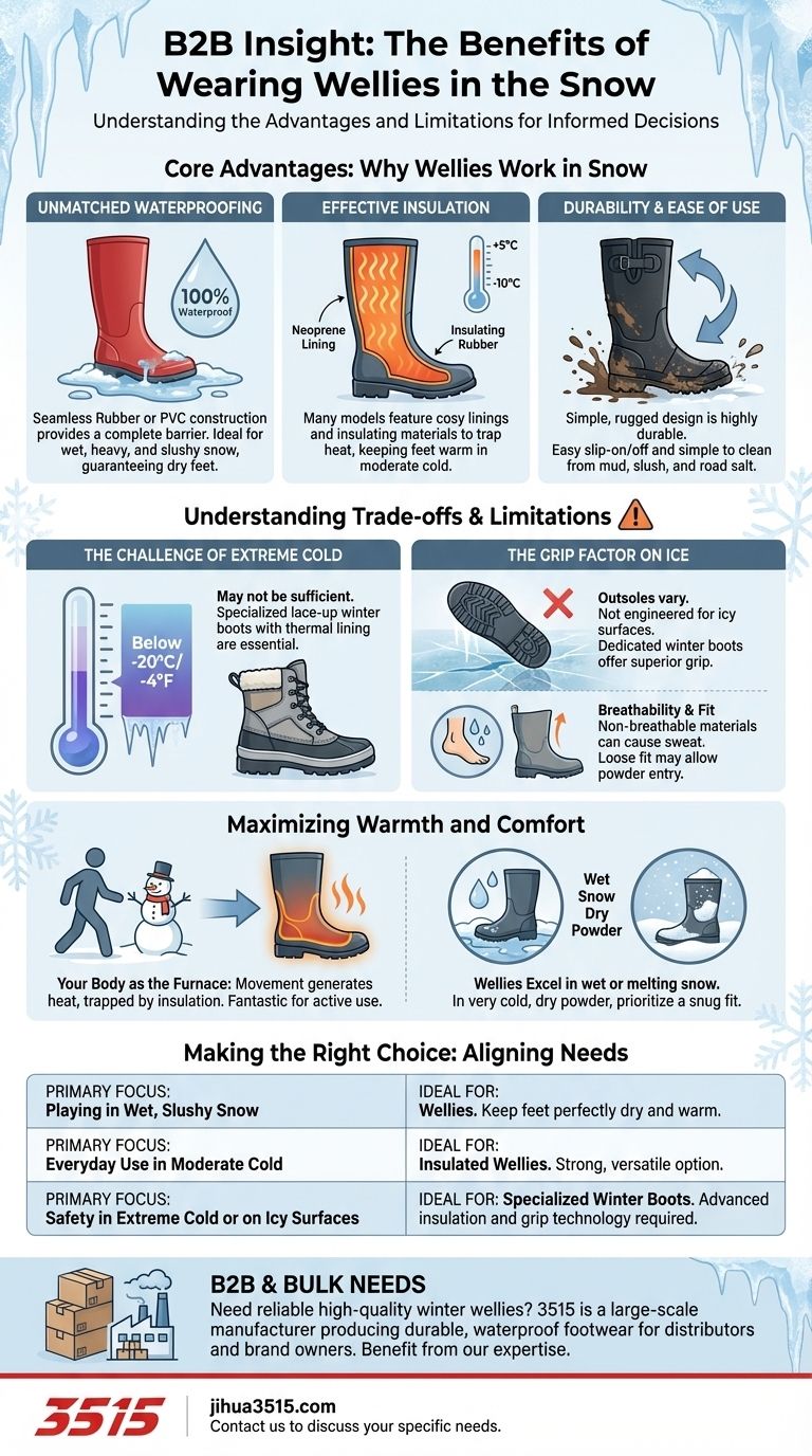 What are the benefits of wearing wellies in the snow? Keep Your Feet Warm and Dry in Winter Visual Guide