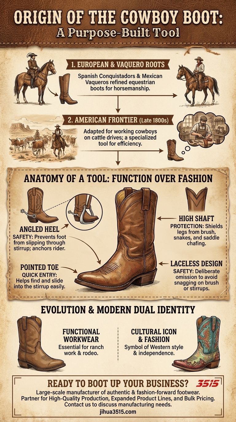 カウボーイブーツの起源は？ バケロの道具からアメリカのアイコンへ ビジュアルガイド