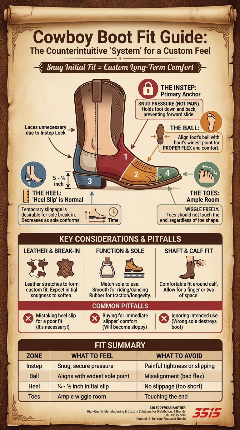 Que faut-il considérer lors de l'essayage de bottes de cowboy ? Un guide pour un ajustement parfait et sûr Guide Visuel