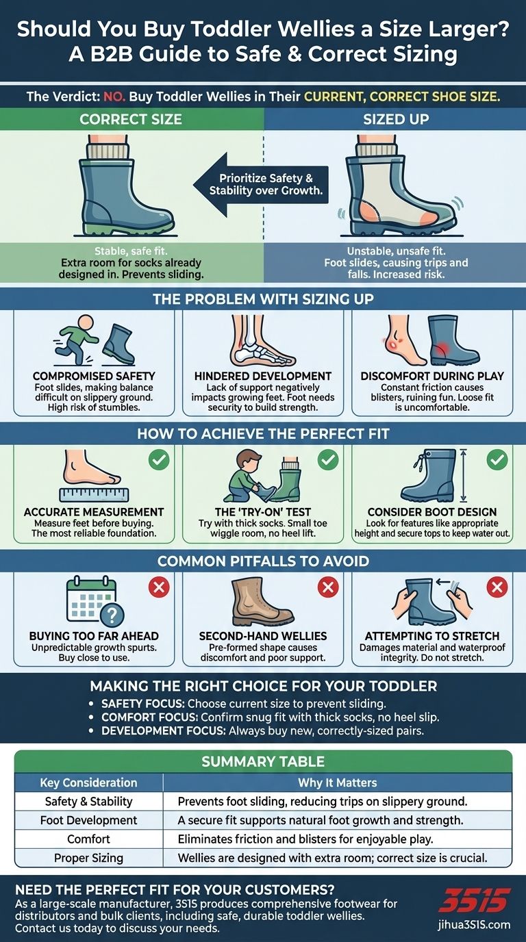 هل يجب عليك شراء أحذية المطر للأطفال الأكبر من الحجم العادي؟ إعطاء الأولوية للسلامة والمقاس المثالي دليل مرئي